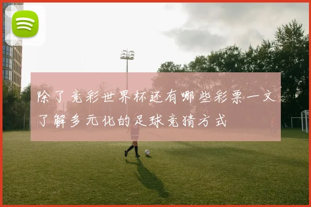 除了竞彩世界杯还有哪些彩票一文了解多元化的足球竞猜方式